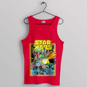 Vintage Comic Book Boba Fett Red Tank Top