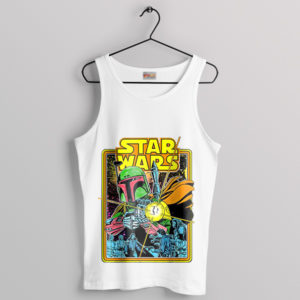 Vintage Comic Book Boba Fett White Tank Top