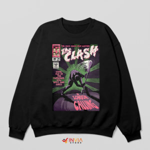 Vintage Comic Clash London Calling Black Sweatshirt