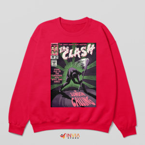 Vintage Comic Clash London Calling Red Sweatshirt