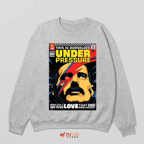 Vintage Comic Under Pressure Song Sport Grey Sweatshirt