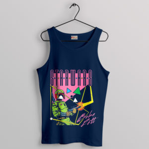 Vintage Edition Boba Fett Graphic Art Navy Tank Top