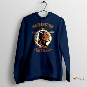 Vintage Logo Washington Football NFL Navy Hoodie