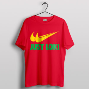 Vintage Nike Marvel Loki Logo Red T-Shirt