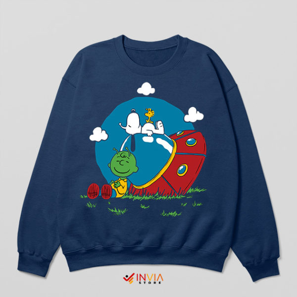 Vintage Peanuts Gang Cartoon Navy Sweatshirt