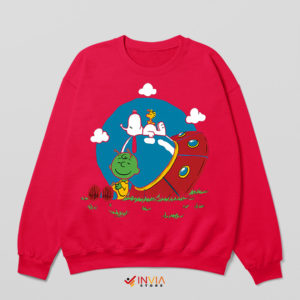 Vintage Peanuts Gang Cartoon Red Sweatshirt