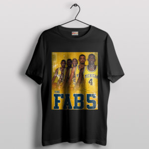 Vintage Poster Art Michigan Fab Five Black T-Shirt