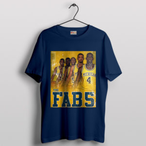 Vintage Poster Art Michigan Fab Five Navy T-Shirt