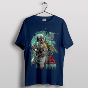 Vintage Star Wars Boba Fett Armor Navy T-Shirt