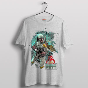 Vintage Star Wars Boba Fett Armor Sport Grey T-Shirt