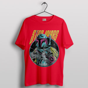 Vintage Star Wars Boba Fett Comic Red T-Shirt