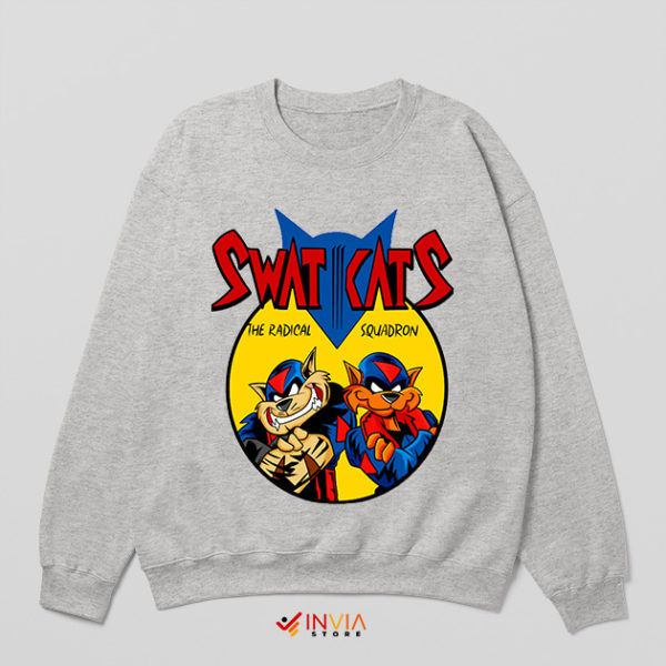 Vintage Swat Kats Cartoons Sport Grey Sweatshirt