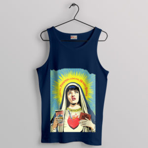 Virgin Mia Wallace Saint Jesus Navy Tank Top