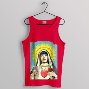 Virgin Mia Wallace Saint Jesus Red Tank Top