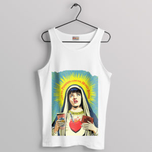 Virgin Mia Wallace Saint Jesus White Tank Top