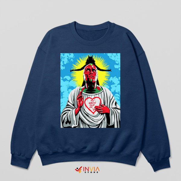 Wandavision To Grow Old in V Navy Sweatshirt