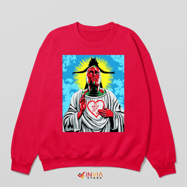 Wandavision To Grow Old in V Red Sweatshirt