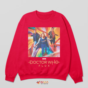 Whovian Doctor Who 13 Fux Characters Red Sweatshirt