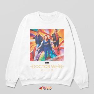 Whovian Doctor Who 13 Fux Characters White Sweatshirt