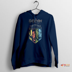 Wizarding World House Symbols Art Navy Hoodie