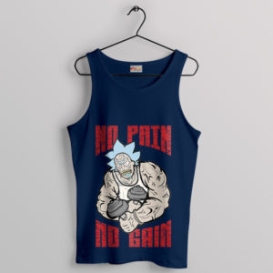 Workout Ideas Rick Sanchez Gym Navy Tank Top