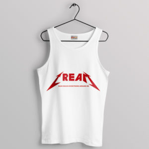 Wu Tang Clan Cream Metallica White Tank Top