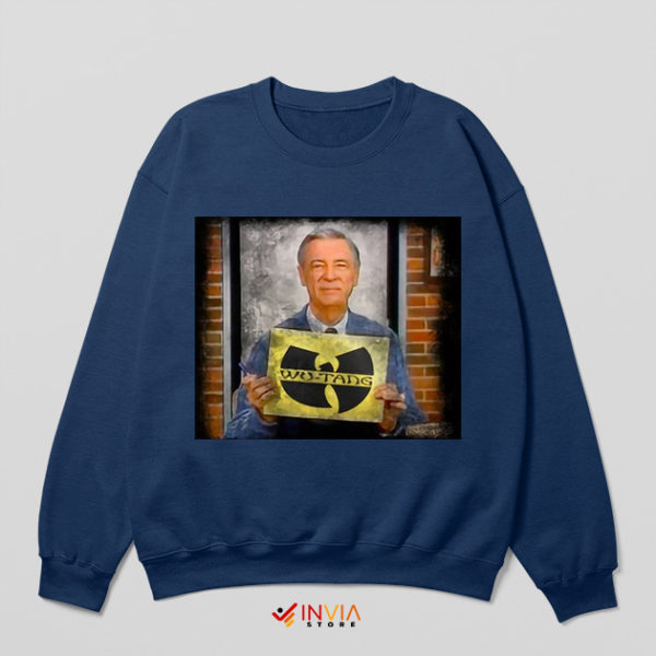 Wu-Tang Clan Logo Meets Mr. Rogers Navy Sweatshirt