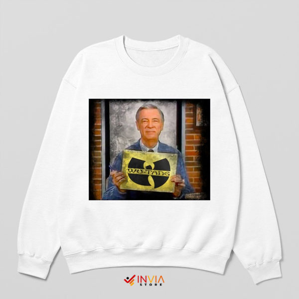 Wu-Tang Clan Logo Meets Mr. Rogers White Sweatshirt