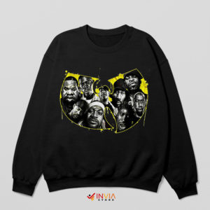 Wu Tang Clan Songs Tour Paint Art Black Sweatshirt