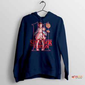 11 in Stranger things Season 4 Navy Hoodie