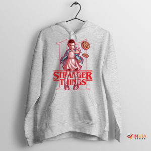 11 in Stranger things Season 4 Sport Grey Hoodie