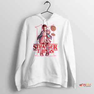 11 in Stranger things Season 4 White Hoodie