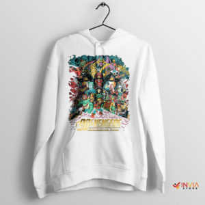 90s Kids' Dream Avengers with a Cartoon White Hoodie