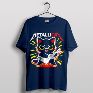 A Purrfect Metallica Master of Puppets Navy T-Shirt