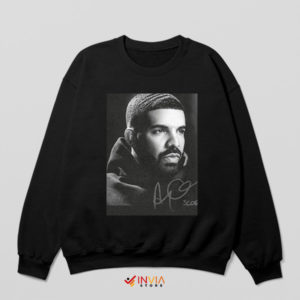 A Touch of Drake Signature Poster Black Sweatshirt