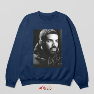 A Touch of Drake Signature Poster Navy Sweatshirt