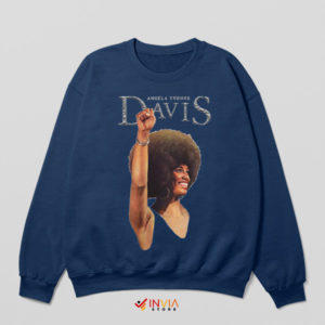 Activist Angela Yvonne Davis Navy Sweatshirt