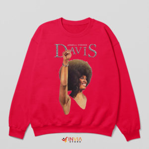 Activist Angela Yvonne Davis Red Sweatshirt