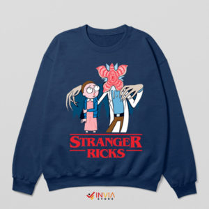 Adventure Rick and Morty Stranger Things Navy Sweatshirt