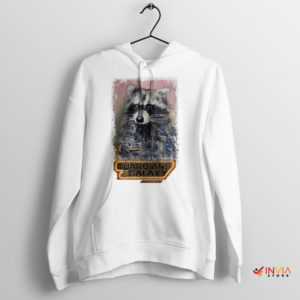 Adventure with Rocket Raccoon MCU White Hoodie