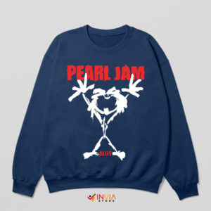 Alive Pearl Jam Track Fan Art Navy Sweatshirt