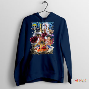 Anime Straw Hat Luffy All Gears Navy Hoodie