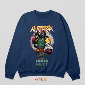 Anthrax Style Boba Fett Merch Navy Sweatshirt