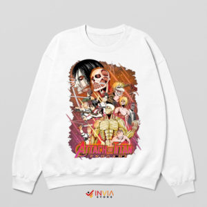 Assemble Attack on Titan Endgame White Sweatshirt