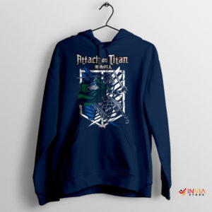 Attack on Titan Eren Yeager Fight Navy Hoodie