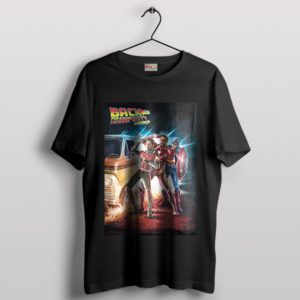 Avengers Endgame Back to the Future Black T-Shirt