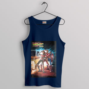 Avengers Journey in Back to the Future Navy Tank Top