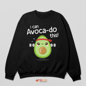 Avocado Benefits Workout Motivation Black Sweatshirt