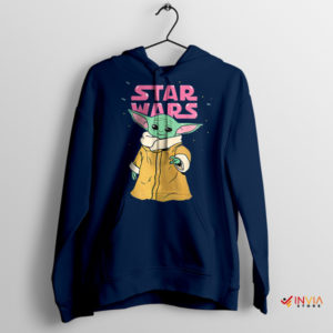 Baby Yoda Grogu Cute Mandalorian 3 Navy Hoodie