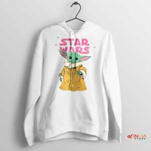 Baby Yoda Grogu Cute Mandalorian 3 White Hoodie